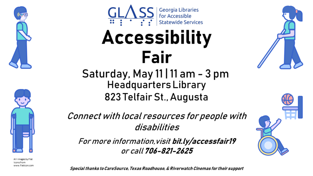 image of GLASS May 11 Accessibility Fair flier